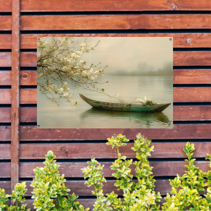 Impressionistische waterlelies in vijver tuinposter