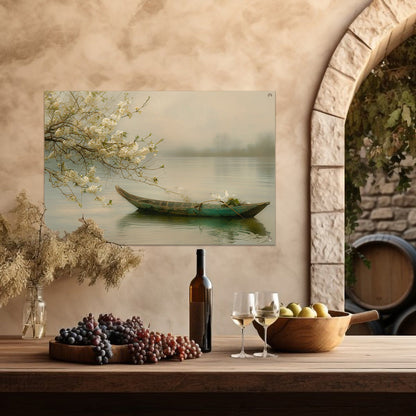 Impressionistische waterlelies in vijver tuinposter