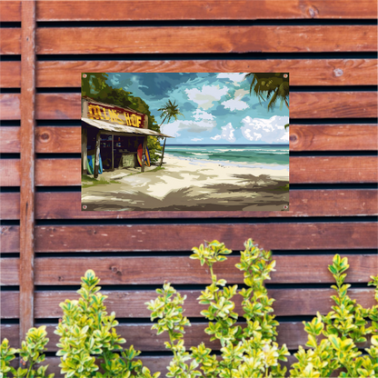 Surfparadijs aan het azuur tuinposter