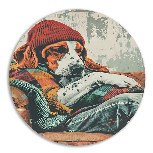 Beagle in Deken op Fauteuil forex muurcirkel