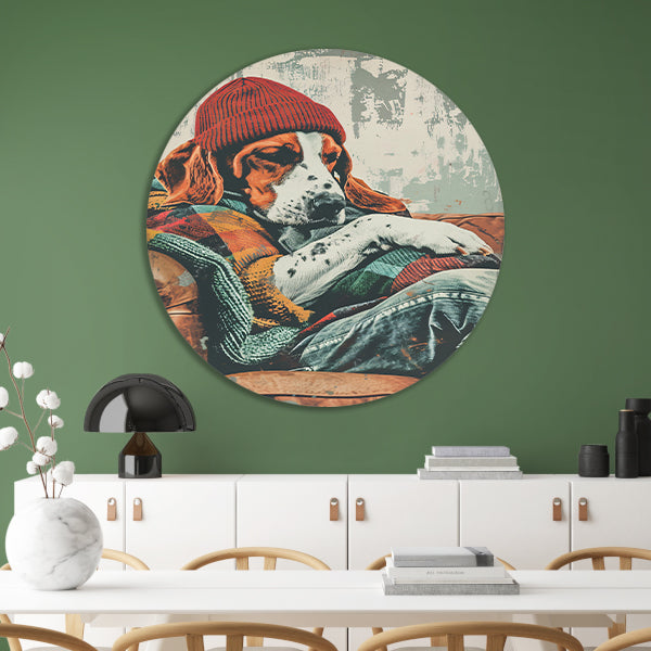 Beagle in Deken op Fauteuil forex muurcirkel