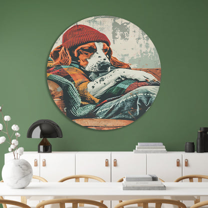 Beagle in Deken op Fauteuil forex muurcirkel