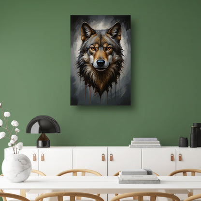 De Majestueuze Blik van een Wolf acrylglas