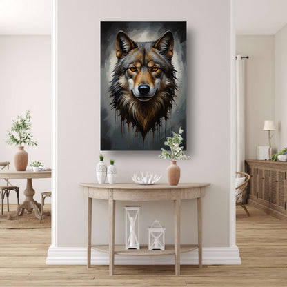 De Majestueuze Blik van een Wolf acrylglas