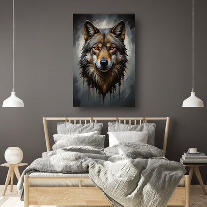 De Majestueuze Blik van een Wolf acrylglas