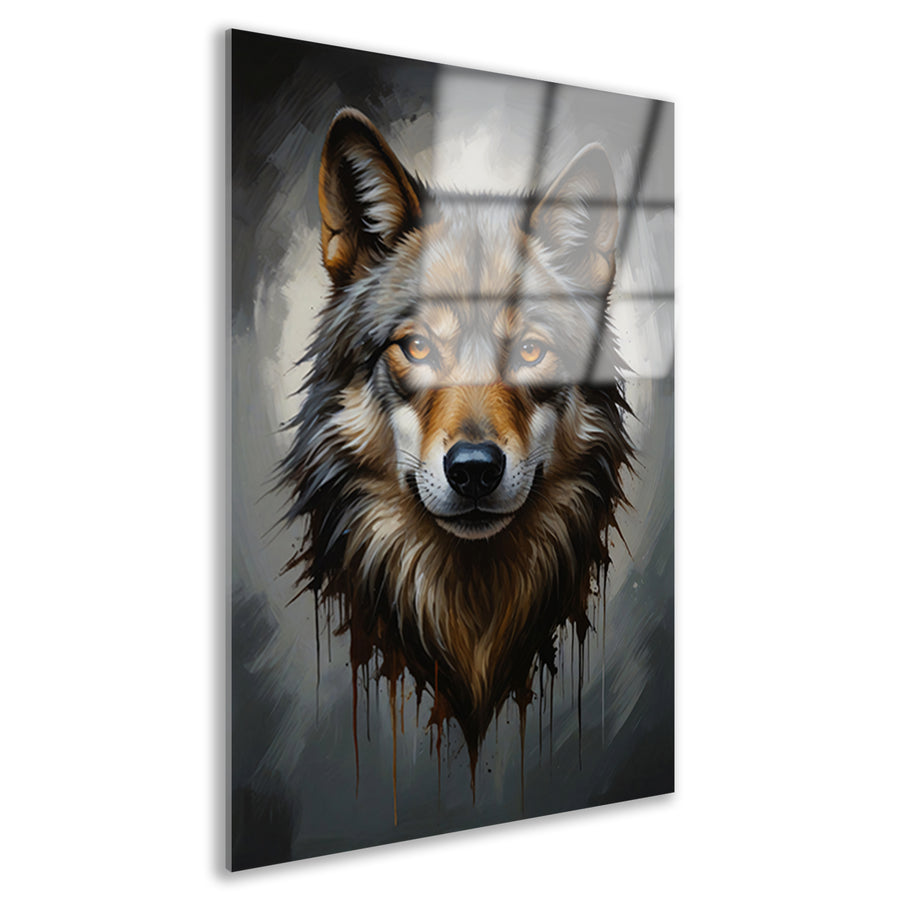 De Majestueuze Blik van een Wolf acrylglas