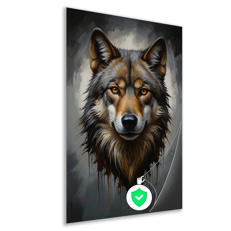 De Majestueuze Blik van een Wolf poster