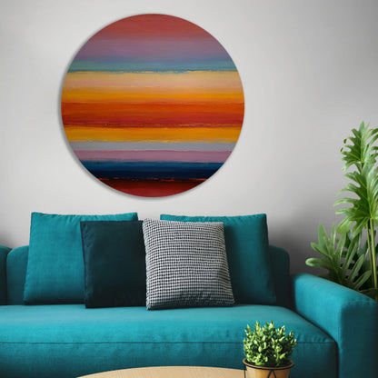Abstracte horizon in warme zonsondergangstinten forex muurcirkel