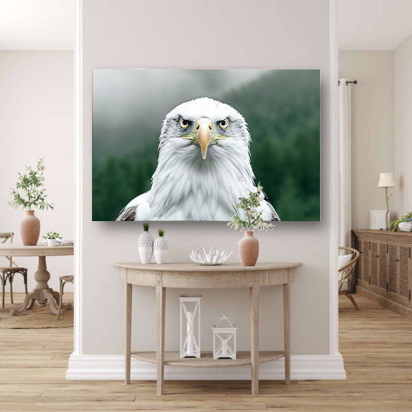 Majestueuze adelaar in mistig bos canvas