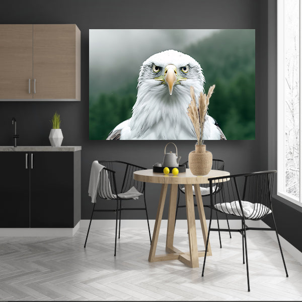 Majestueuze adelaar in mistig bos canvas