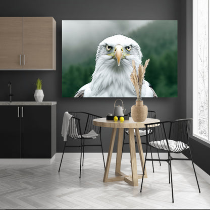Majestueuze adelaar in mistig bos canvas