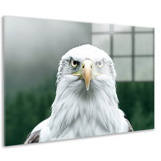 Majestueuze adelaar in mistig bos acrylglas