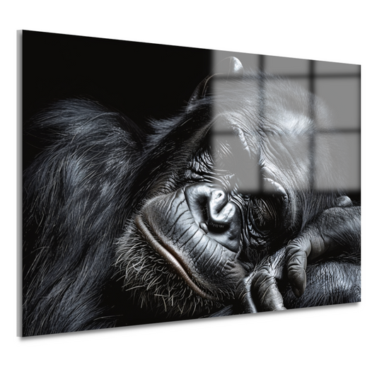 De stille contemplatie van een gorilla acrylglas