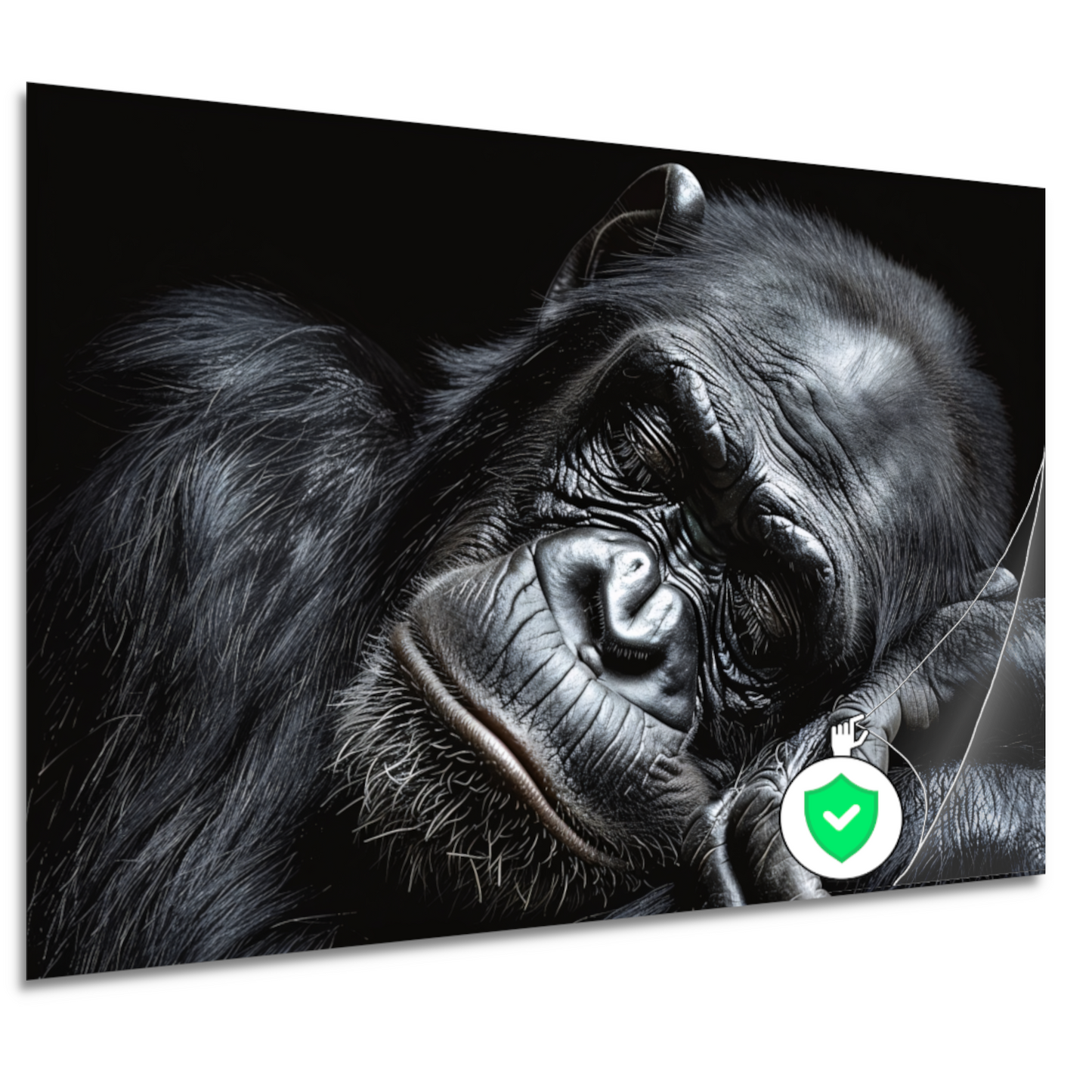 De stille contemplatie van een gorilla poster