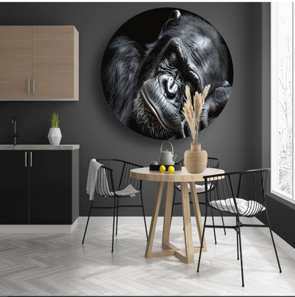 De stille contemplatie van een gorilla forex muurcirkel