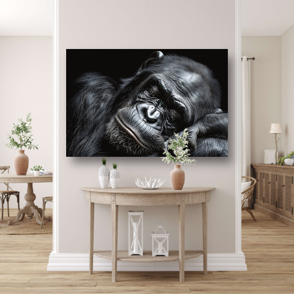 De stille contemplatie van een gorilla poster