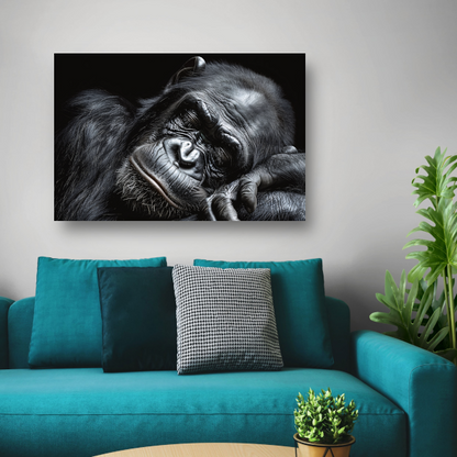 De stille contemplatie van een gorilla poster