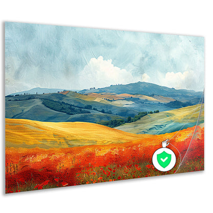 Zomerlandschap met Kleurrijke Velden poster
