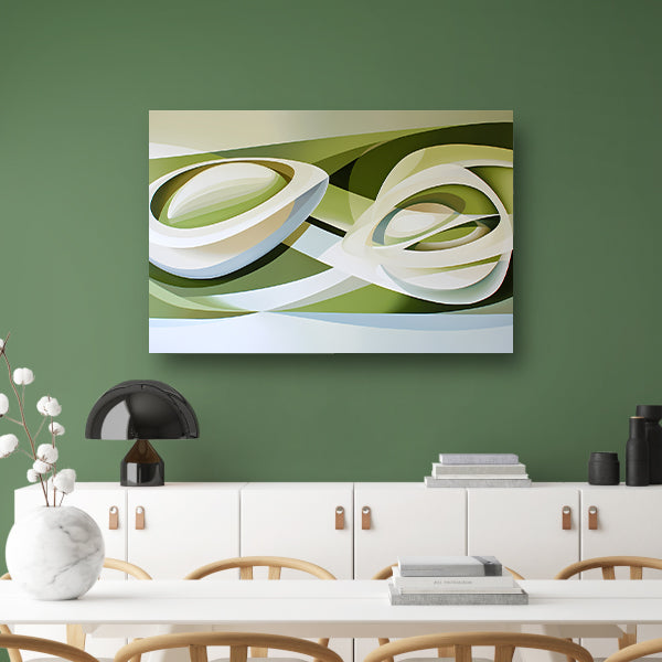 Abstracte kunst van een tulp in moderne stijl poster