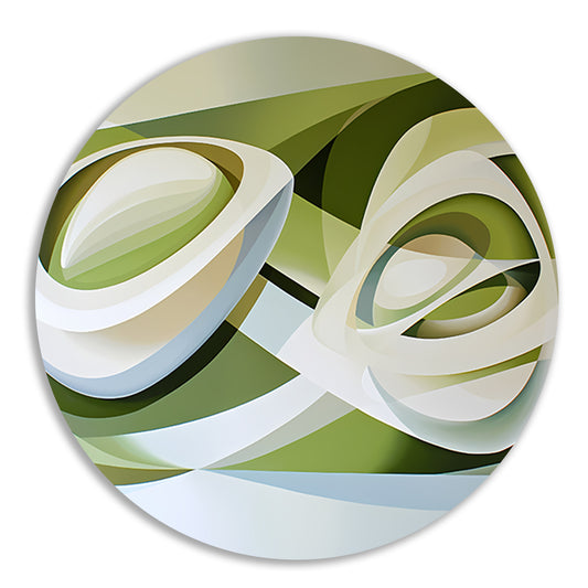 Abstracte kunst van een tulp in moderne stijl aluminium muurcirkel
