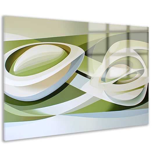 Abstracte kunst van een tulp in moderne stijl acrylglas