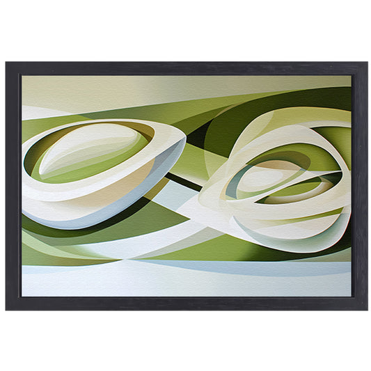 Abstracte kunst van een tulp in moderne stijl canvas met baklijst