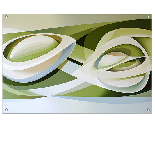 Abstracte kunst van een tulp in moderne stijl tuinposter