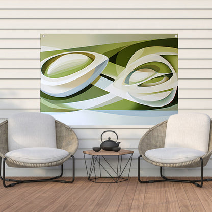 Abstracte kunst van een tulp in moderne stijl tuinposter