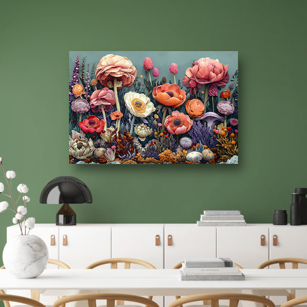 Zonnebloemen in Vaas canvas