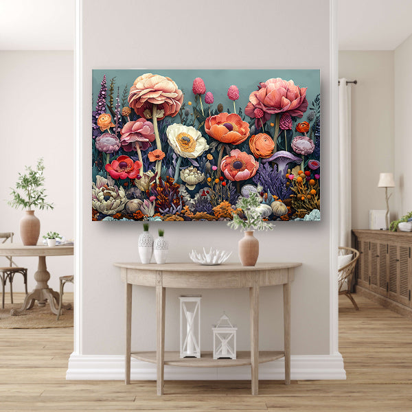 Zonnebloemen in Vaas canvas