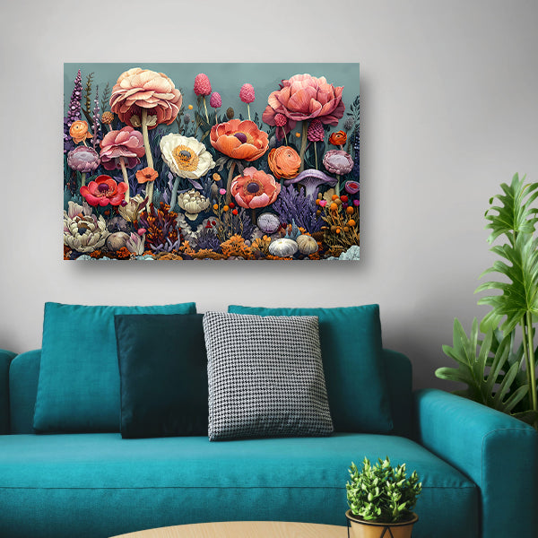 Zonnebloemen in Vaas canvas