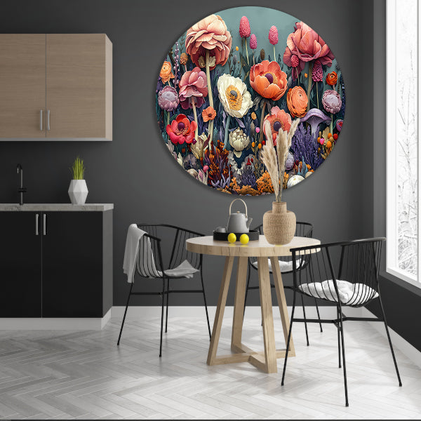 Zonnebloemen in Vaas forex muurcirkel