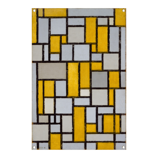 Compositie met raster 1 - Piet Mondriaan tuinposter