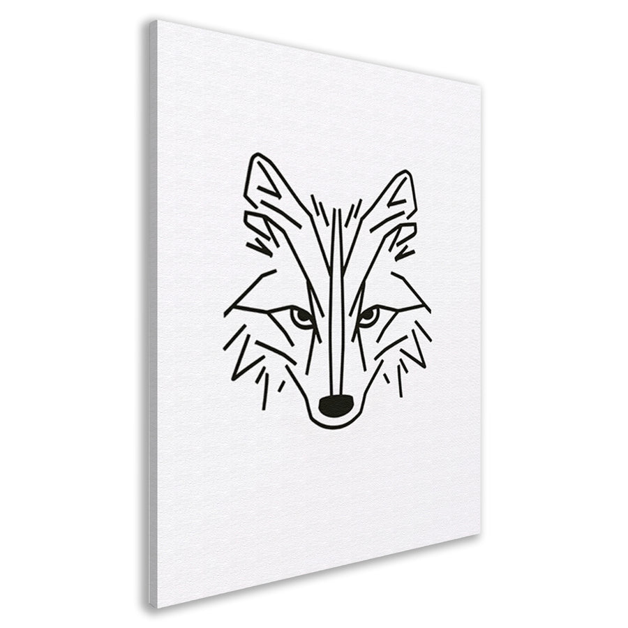 Minimalistische Abstracte Vos Line Art canvas