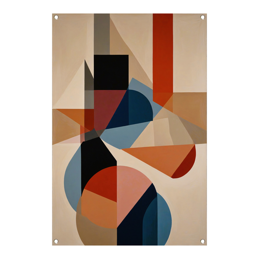 Geometrische Abstractie in Kleur en Vorm tuinposter