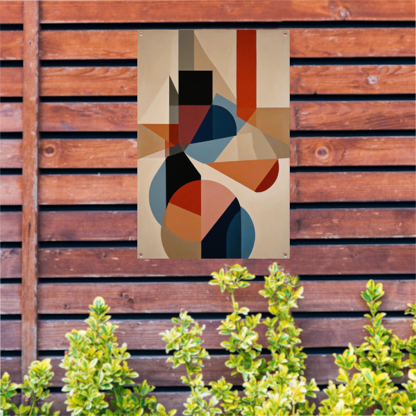 Geometrische Abstractie in Kleur en Vorm tuinposter