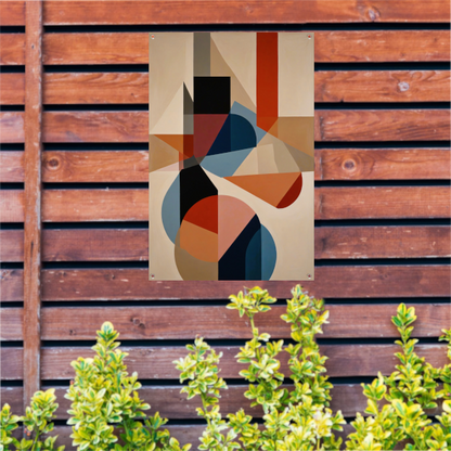 Geometrische Abstractie in Kleur en Vorm tuinposter