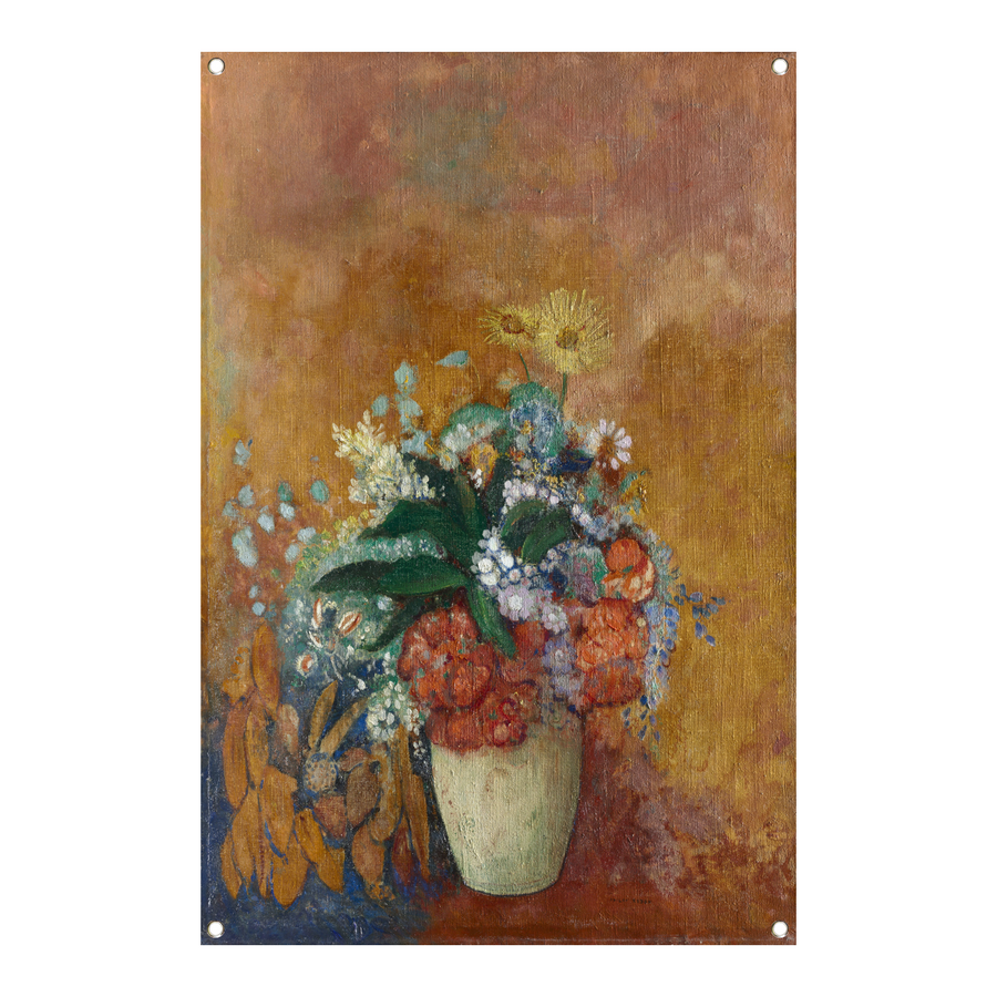 Vaas met bloemen - Odilon Redon tuinposter