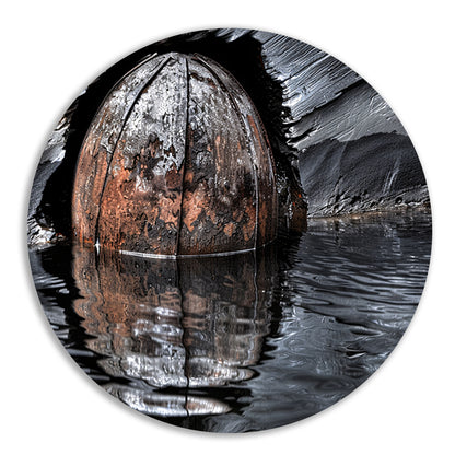 Verroeste kogel in reflecterend water forex muurcirkel