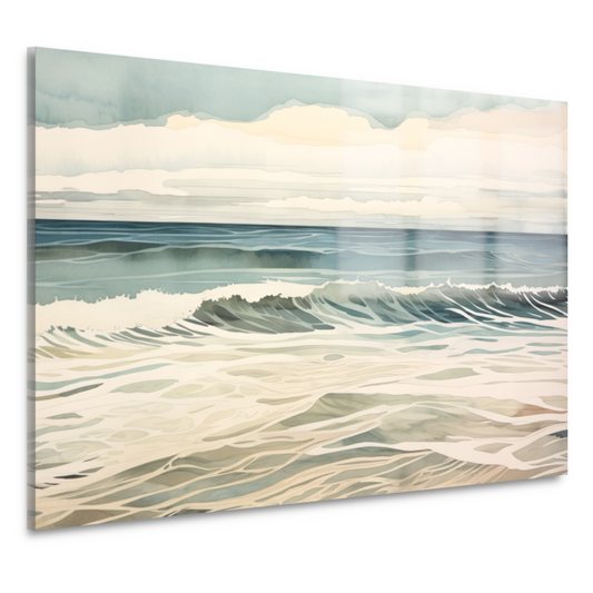 Schilderij van woeste golven op zee acrylglas