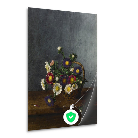 Mand met asters - Léon Bonvin poster