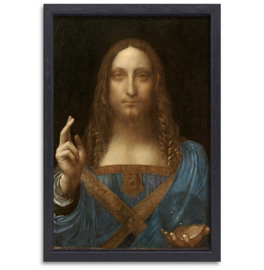 Salvator Mundi - Leonardo da Vinci canvas met baklijst