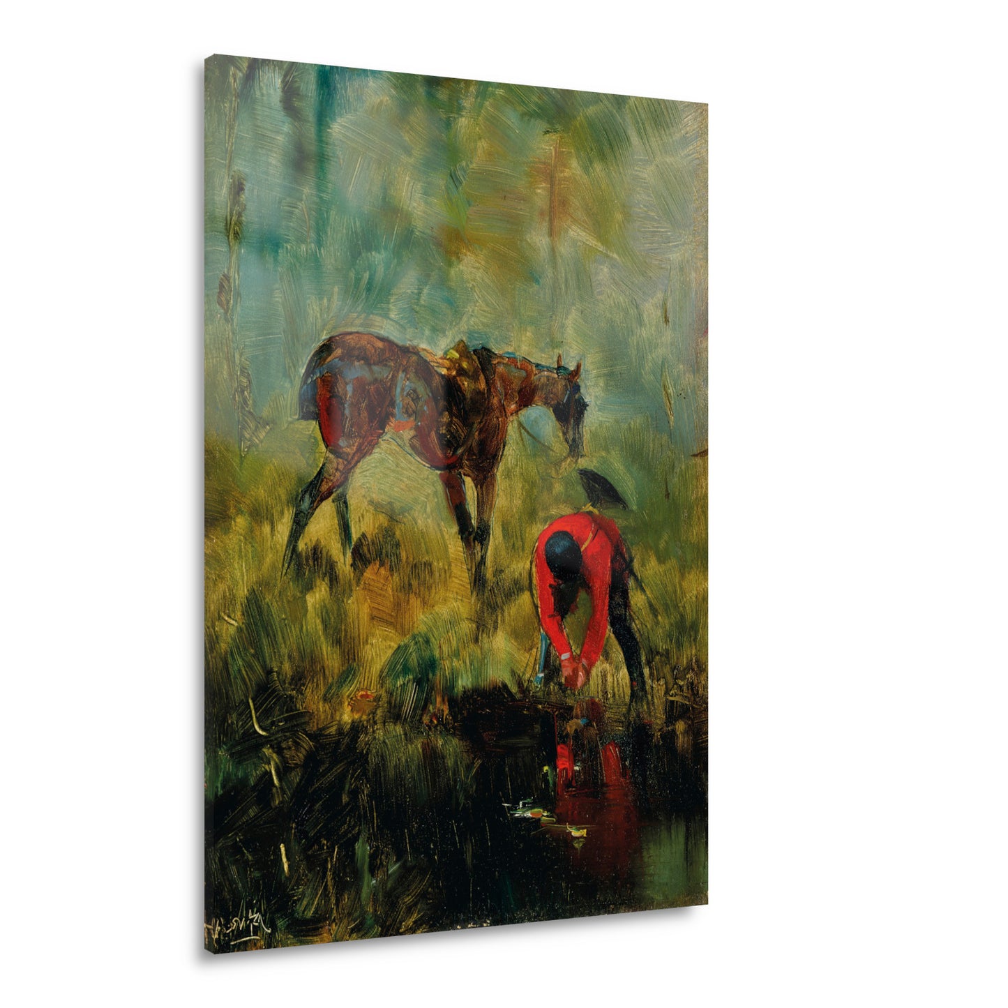 Jachtpaard met honden - Henri de Toulouse-Lautrec Acrylglas