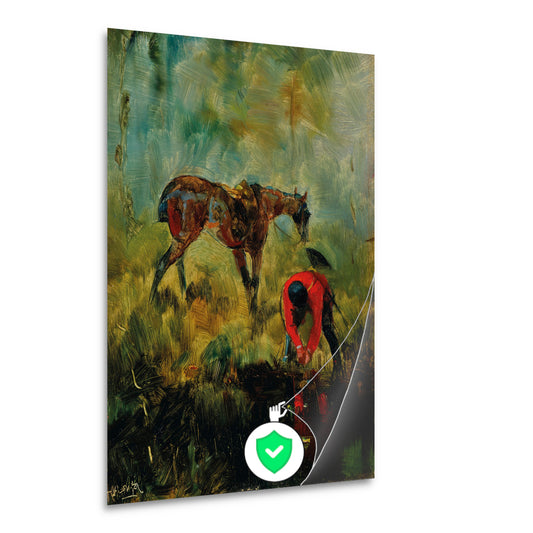 Jachtpaard met honden - Henri de Toulouse-Lautrec poster