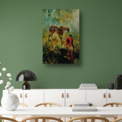 Jachtpaard met honden - Henri de Toulouse-Lautrec poster