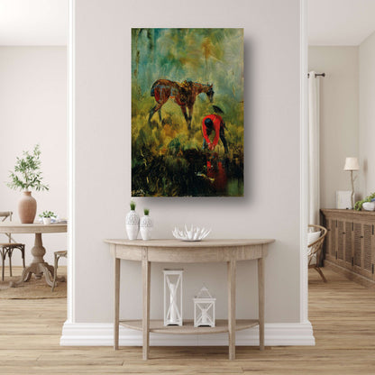 Jachtpaard met honden - Henri de Toulouse-Lautrec poster