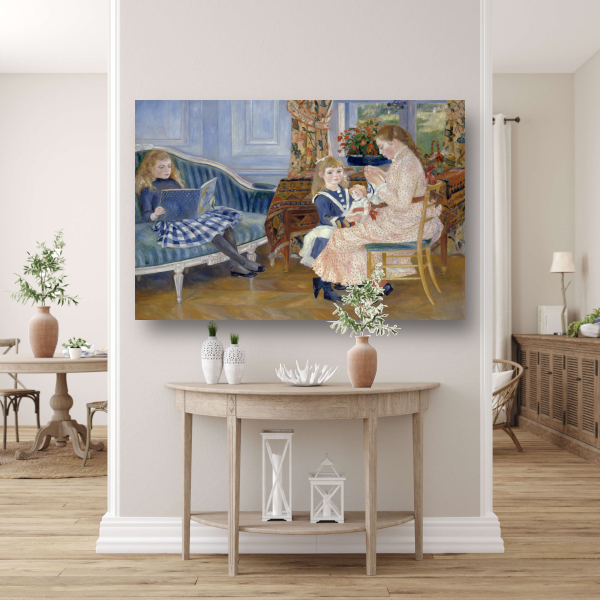 Kindermiddag in Wargemont - Pierre-Auguste Renoir canvas met baklijst