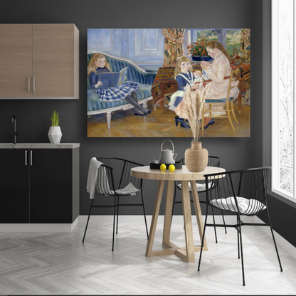 Kindermiddag in Wargemont - Pierre-Auguste Renoir canvas met baklijst