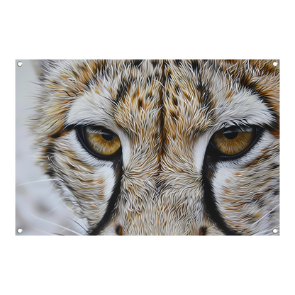 Intense close-up van een luipaard tuinposter