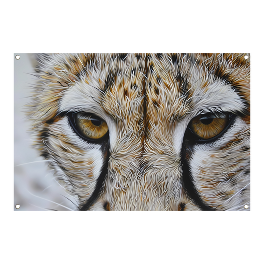Intense close-up van een luipaard tuinposter